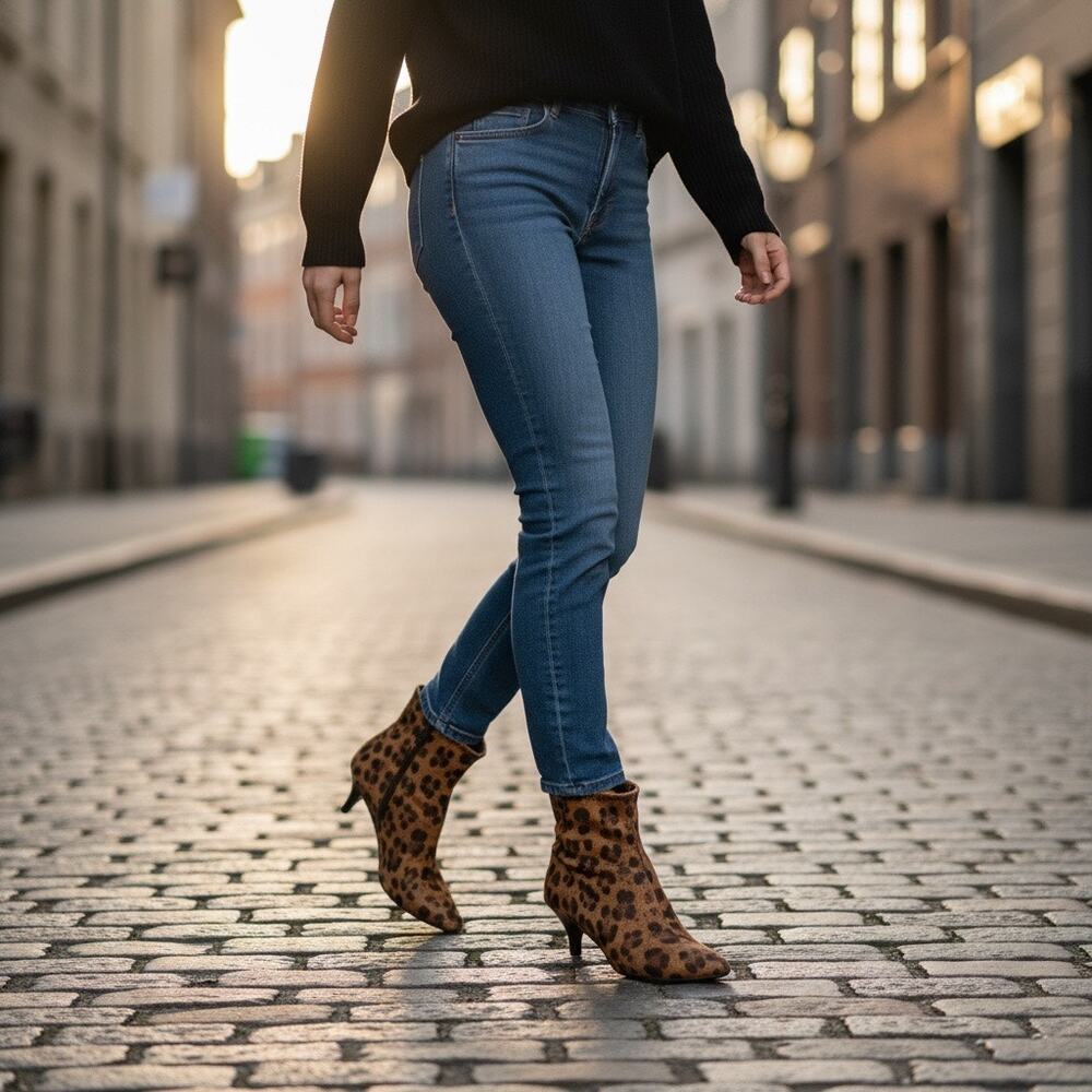 Impo Leopard Print Ankle Boots